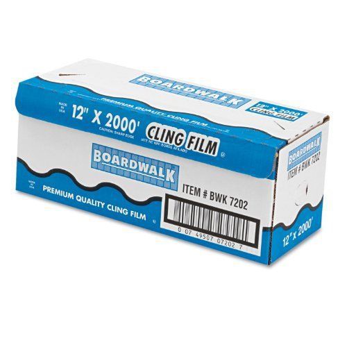 Boardwalk 7202 PVC Food Wrap Film, 12&#034; x 2000-ft. Roll