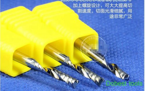 5pcs single flute woodworking engraving tools acrylic PVC Aluminum CNC 3.175*8mm