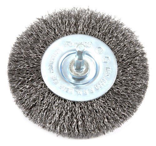 Forney 72739 Wire Wheel Brush, Coarse Crimped with 1/4-Inch Hex Shank, New