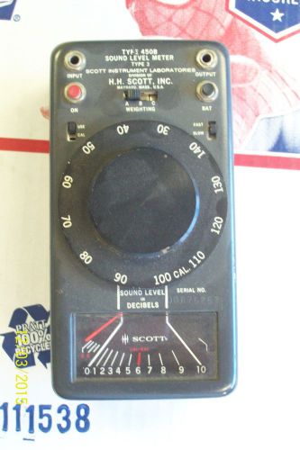 H.H. SCOTT INSTRUMENT LABORATORIES SOUND LEVEL METER  TYPE 450B