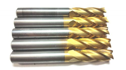 (Machinist Lot of 5) 5/16&#034; Kennametal Carbide TiN 4 Flute End Mill *NR* (B 270)