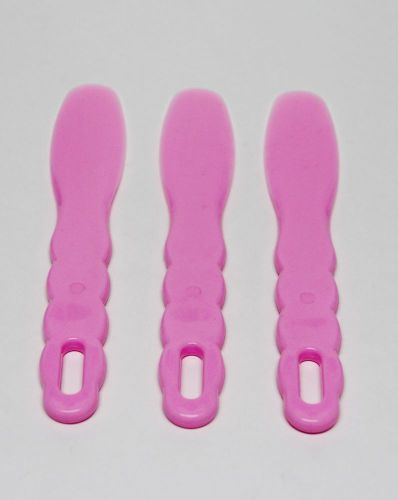 DENTAL LAB ERGONOMIC PLASTIC MIXING SPATULA FOR ALGINATE IMPRESSION 3PCS PINK