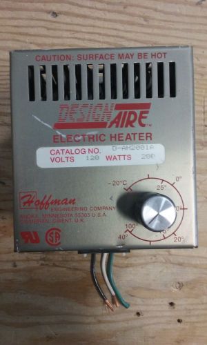 HOFFMAN CATALOG NO. D-AH2001A,ENCLOSURE DRIVEN HEATER VOLTS 120,WATTS 200