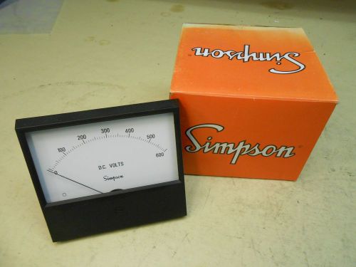 Simpson DC Volts Meter , 0-600 , Model 2124