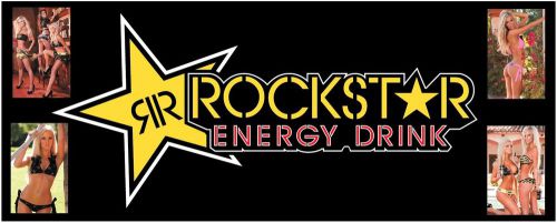 ROCKSTAR ENERGY DRINK BANNER w/ sexy calendar GIRLS -size: 5ftx2ft vinyl banner