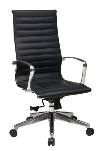 High Back Black Bonded Leather Chair
