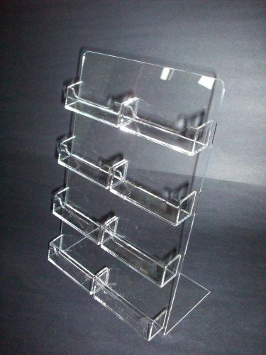 8 Pocket Business Card Holder Counter top Desktop Clear Acrylic ZM