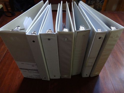 LOT OF 7- 3 RING BINDERS- 2&#034;,4&#034;,1-1/2&#034;