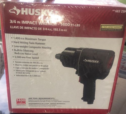 Husky 3/4Inch Impact Wrench 1400 Ft-Lbs