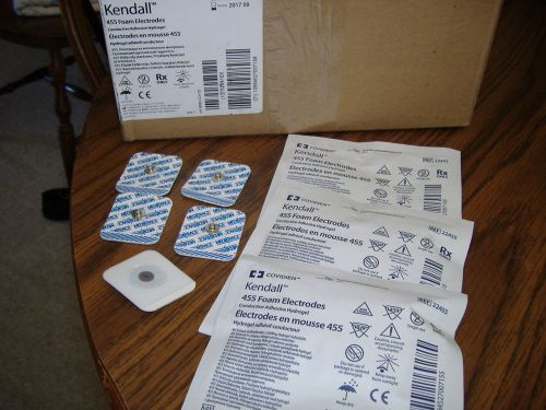 80 pks of 5 Covidien Kendall 455 Foam Electrodes Conductive Adhesive Hydrogel