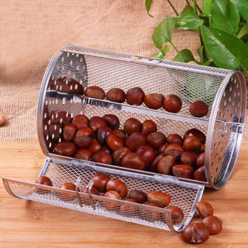 12x20.3cm Capacity Green Coffee Beans Peanut BBQ Rotisserie Roaster Drum Oven HS