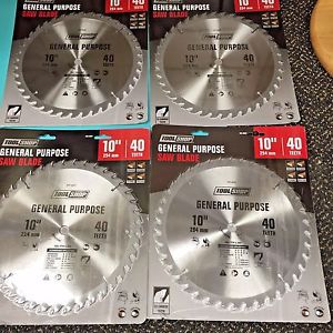 Lot 4 New Tool Shop 10&#034; 40 Teeth GENERAL PURPOSE BLADE 5/8&#034; arbor Carbide FREE