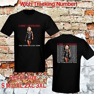 CARRIE UNDERWOOD THE STORYTELLER TOUR 2016 W DATES BLACK Design T-Shirt S To 5XL