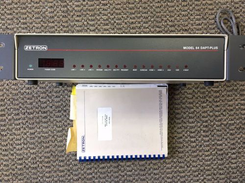 Zetron Model 64 DAPT-Plus Paging Controller &amp; Manual