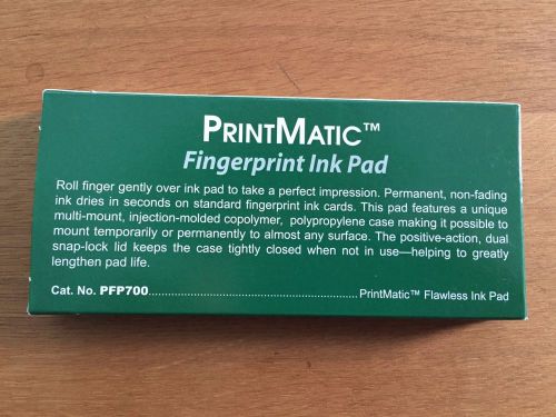 Lot (10) printmatic fingerprint ink pad 6 1/4&#034; x 3&#034; black ink sirchie pfp700 nib for sale