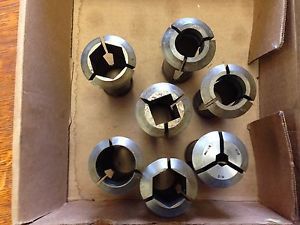 Set of  7 Collets Hardinge 22B 22 b 9/8, 1 3/16, 1 3/8, 7/8 1 1/8, 1 6 7/4,1 1/3