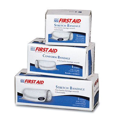 3&#034; x 144&#034; First Aid Sterile Stretch Gauze Bandage (5 Roll)