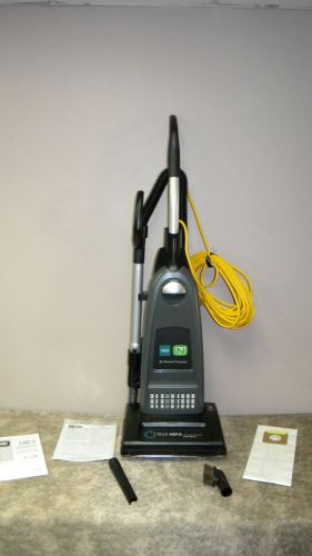 Tennant v-dmu-14 dual motor upright vacuum, true hepa filtration, tools onboard! for sale