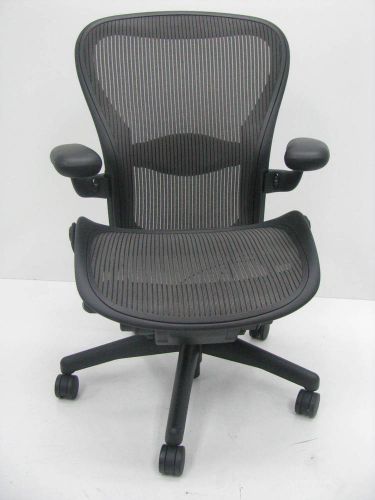 AERON sz.C FULLY ADJUSTABLE ERGONOMIC CHAIR LEAD 3D02 w/LUMBAR Herman Miller