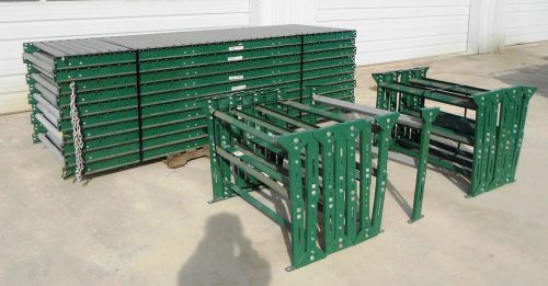 ASHLAND CONVEYOR ROLLERS, 100 FT, 15 STAND SUPPORTS, ROLLER CENTERS 3&#034;,