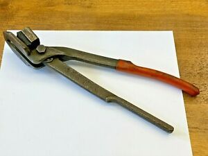 Elmo MFG Co USA Short Handle Safety Plastic / Steel Strap Cutter Model E