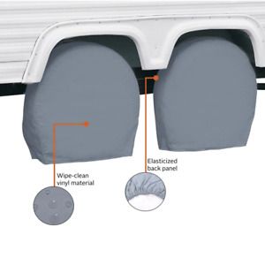 RV Wheel Cover [2pk] 24-27in Diameter Waterproof Prevents Sun Damage Rust Dirt