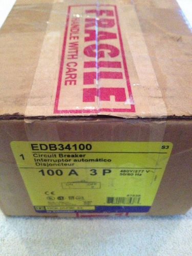 Square D EDB34100 Circuit Breaker 100 Amps 480 Volts 3 Pole NIB Never opened