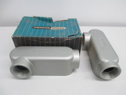 LOT 2 NEW CROUSE HINDS LL 69 2IN CONDULET ALUMINUM CONDUIT 1 BOX OF 2 D241432