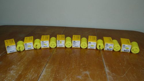 Hubbell~ HBL2311VY~ HBL2313VY~ HBL2621VY~ HBL2623VY Plug&#039;s &amp; Connector&#039;s Mix Lot