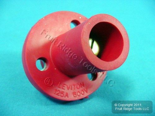 Leviton Red ECT 15 Series Threaded Stud Cam Plug Receptacle 125A 600V 15R21-R