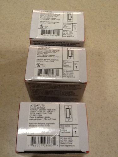 3 NEW PASS &amp; SEYMOUR HARMONY DIMMER 1POLE/3WAY 700W INCAN/CFL/LED/HALO