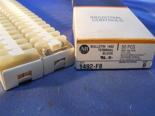 Allen Bradley (1492-F8) Series B, Terminal Blocks, New Surplus box of 50