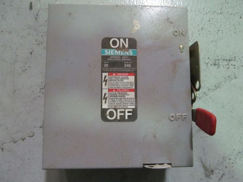 Siemens 30 Amp Disconnect GF321N 240 V Type 1 Enclosure