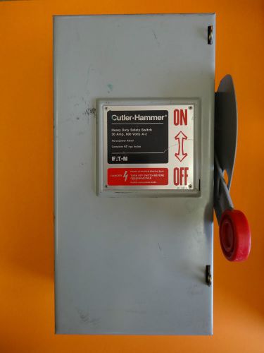 Cutler hammer heavy duty safety switch 30 amp dh361fgk for sale