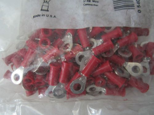 New 3m 94727 vinyl insulated ring terminal 22-18 awg 100 pack red #8 for sale