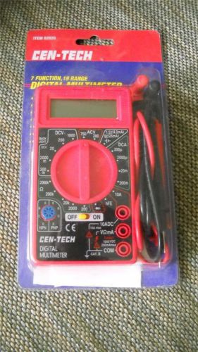 Cen-tech 7 function 19 range digital multimeter 92020 for sale