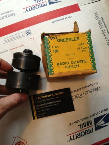 Nice! greenlee 2 1/8&#034; 53.9mm radio chassis actual diameter knockout punch #3903 for sale