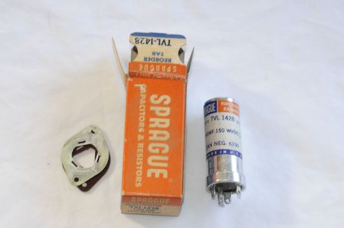 Sprague TVL-1426 Capacitor 120 MF 150 vdc NOS Twist-Lock