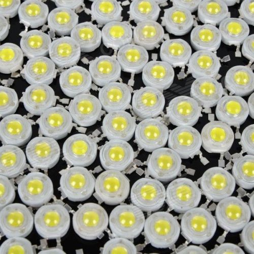 100pcs jr-led 1w 90lm 7000k cool white light led emitter-white + yellow 3.0~3.2v for sale