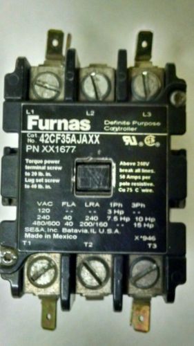 FURNAS DEFINITE PURPOSE CONTACTOR 42CF35AJAXX USED