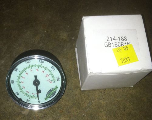 Numatics 0-160 PSI Gauge #214-188 NIB FREE SHIP