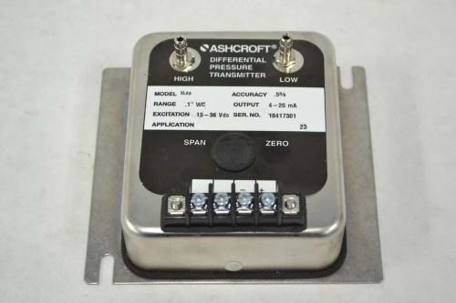 ASHCROFT XLDP .5% DIFFERENTAL PRESSURE 0.1IN-H2O 13-36V-DC TRANSMITTER B349329