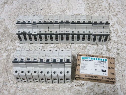 27 MIXED SIEMENS SUPPLEMENTARY CIRCUIT BREAKERS, 5SY61,5SJ41,5ST30