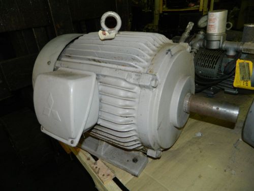 Mitsubishi 15 HP SF-E 3 Phase Induction Motor, 460V, 1160 RPM, Fr: 284T, Used