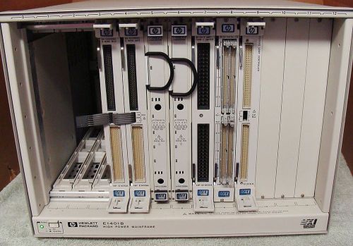 HP - AGILENT E1401B HIGH POWER VXI MAINFRAME W/ 7 MODULES! 75000 C SERIES  !