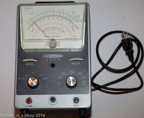 Rare vintage heathkit vacuum tube volt meter vtvm im-32 inc manual for sale