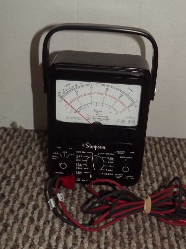 Vintg Simpson Vlt/Ohm Milliammeter Model 260 Series 7 Multi- Meter With Probes