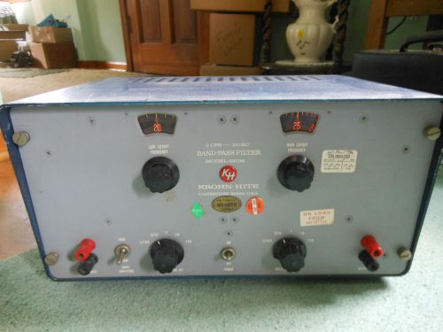 Vintage Krohn-Hite Model 330M Band Pass Filter .2 CPS-20KC USN Property Estate