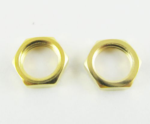 100 pcs Standard SMA Screw Nut 6.35mm 1/4 - 36UNS-2B Gold Plated