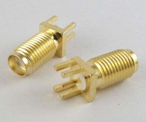 10 Pcs SMA RF Female Board Mount Coaxial Connector Un-S New